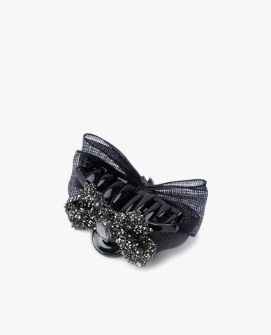  CECI - Kẹp tóc nữ thắt nơ đính đá sang trọng 