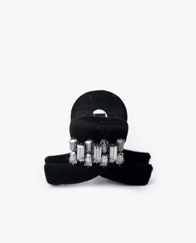  CECI - Kẹp tóc nơ vải đính đá sang trọng 