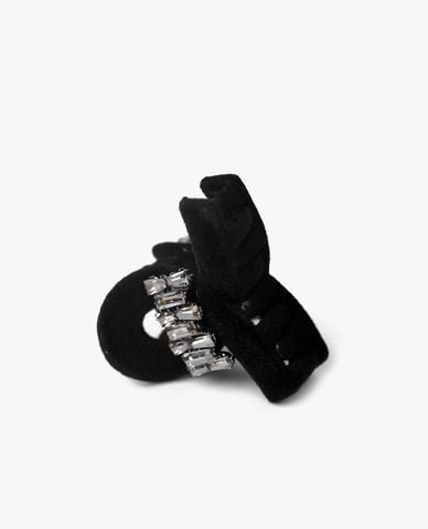  CECI - Kẹp tóc nơ vải đính đá sang trọng 