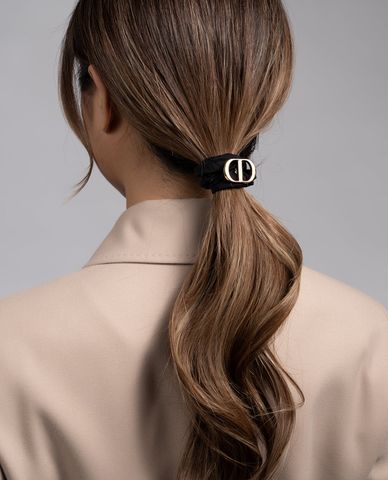  CECI - Dây buộc tóc tròn phối mặt kim loại sang trọng 