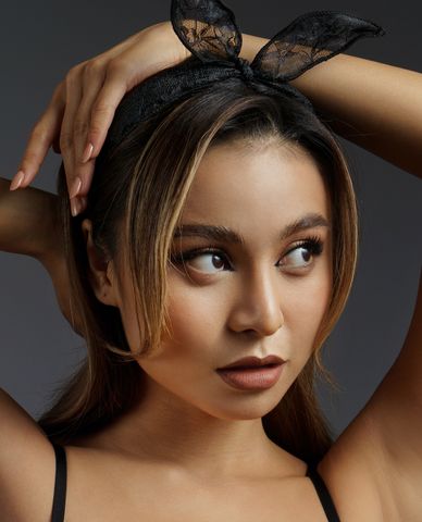  CECI - Băng đô nữ vải lưới thắt nơ nữ tính 