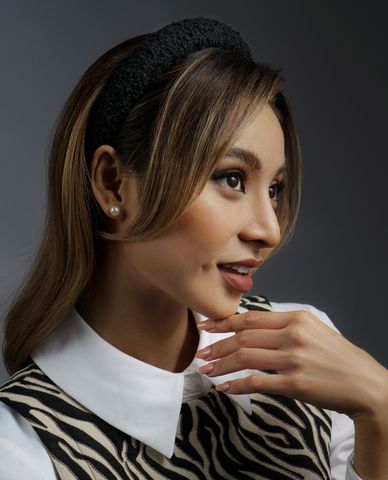  CECI - Băng đô cài tóc nữ bản dày bọc vải thời trang 