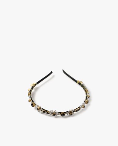  CECI - Băng đô cài tóc nữ phối hình chiếc lá đính đá sang trọng 