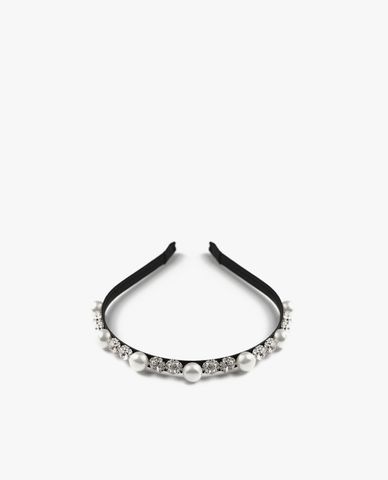  CECI - Băng đô cài tóc nữ đính đá phối ngọc trai sang trọng 