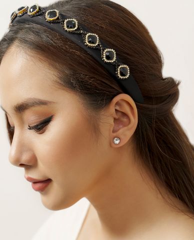  CECI - Băng đô nữ bọc vải đính đá sang trọng 