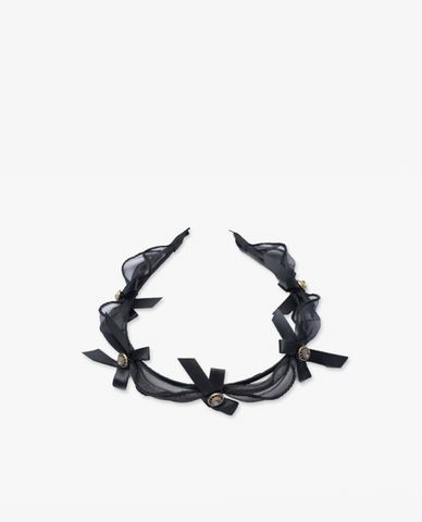  CECI - Băng đô cài tóc nữ thắt nơ đính đá sang trong 