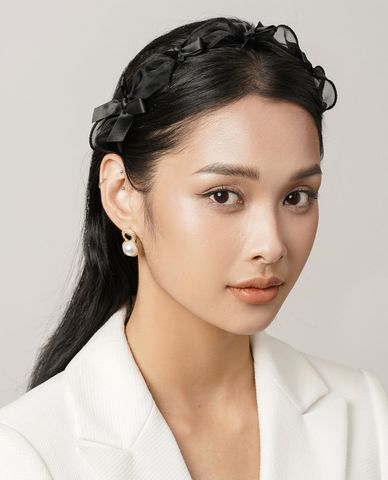  CECI - Băng đô cài tóc nữ thắt nơ nữ tính 