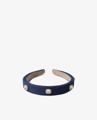  CECI - Băng đô cài tóc nữ bản vừa bọc vải đính đá 