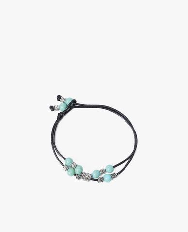  CECI - Lắc chân nữ dây bện hai vòng đính hạt 