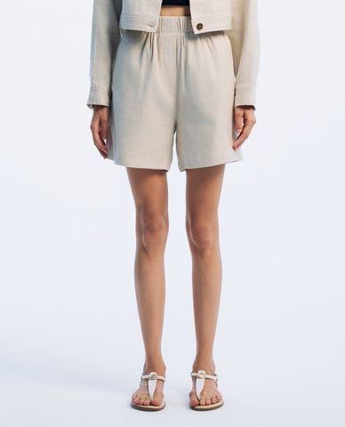  GIGI - Quần shorts nữ ống đứng lưng thun hiện đại 