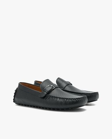  PEDRO - Giày lười nam mũi vuông hiện đại Leather Metal Bit 