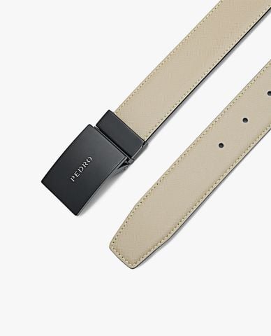  PEDRO - Thắt lưng nam bản vừa Embossed Leather Reversible Tang 