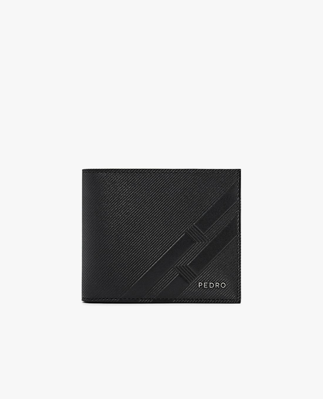 PEDRO - Ví nam dáng ngắn gập đôi Embossed Leather With Insert