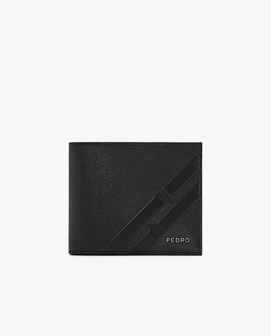  PEDRO - Ví nam dáng ngắn gập đôi Embossed Leather With Insert 