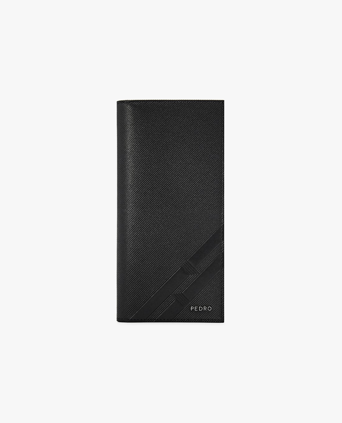 PEDRO - Ví nam dáng dài gập đôi Embossed Leather