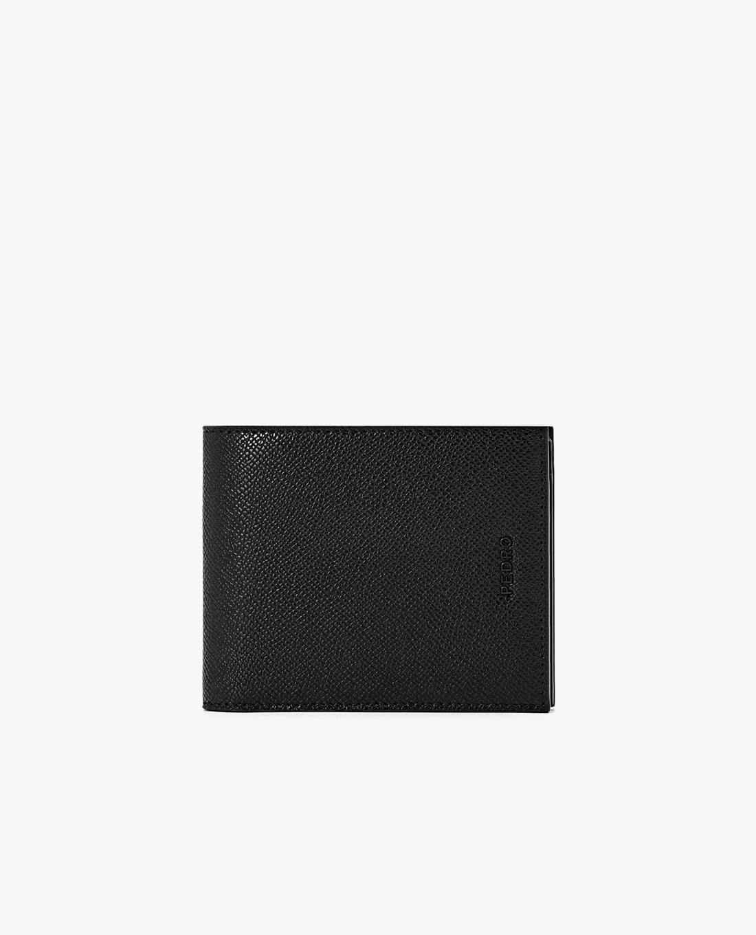 PEDRO - Ví nam dáng ngắn Embossed Leather Bi-Fold