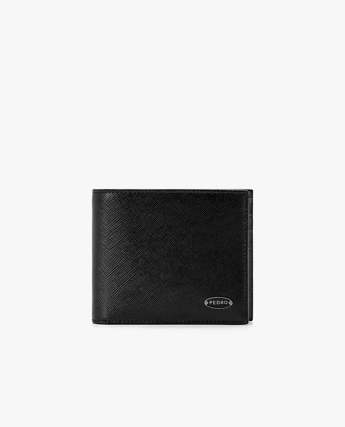 PEDRO - Ví nam dáng ngắn Saffiano Leather Bi-Fold Flip