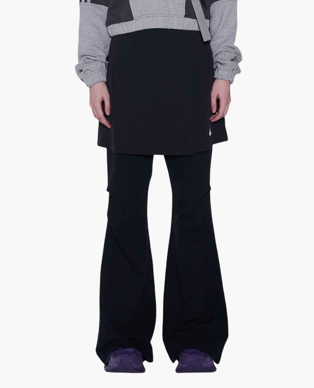 NERDY - Set quần ống loe kèm chân váy mini cá tính Skirt Layered