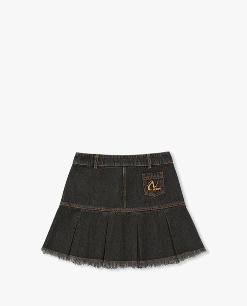  NERDY - Chân váy denim mini xếp li thời trang 