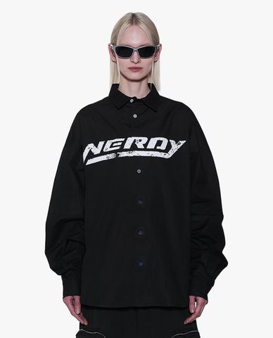  NERDY - Áo sơ mi unisex cổ bẻ tay dài Racing Over 
