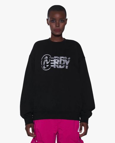  NERDY - Áo sweatshirt unisex cổ tròn tay dài Layer Pinwheel 