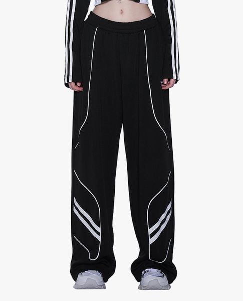  NERDY - Quần dài unisex ống rộng lưng thun Racing 
