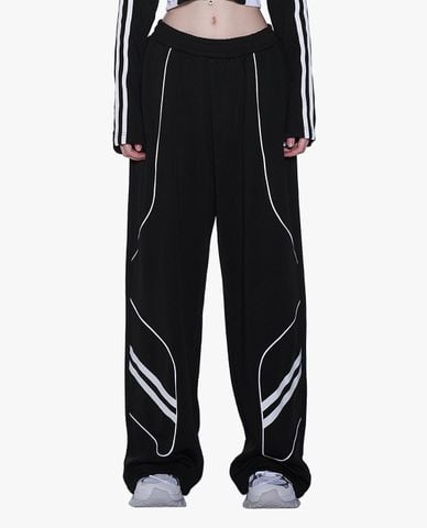  NERDY - Quần dài unisex ống rộng lưng thun Racing 