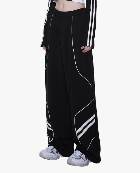  NERDY - Quần dài unisex ống rộng lưng thun Racing 