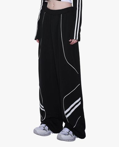  NERDY - Quần dài unisex ống rộng lưng thun Racing 