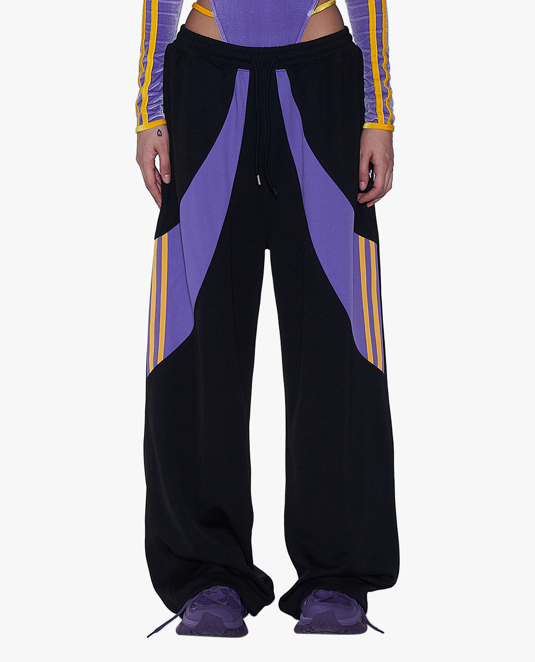 NERDY - Quần dài unisex ống rộng lưng thun Scratch