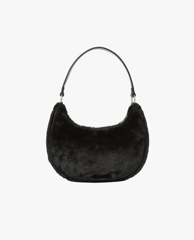  NERDY - Túi đeo vai nữ hình bán nguyệt phối lông Eco Fur Two-Way 