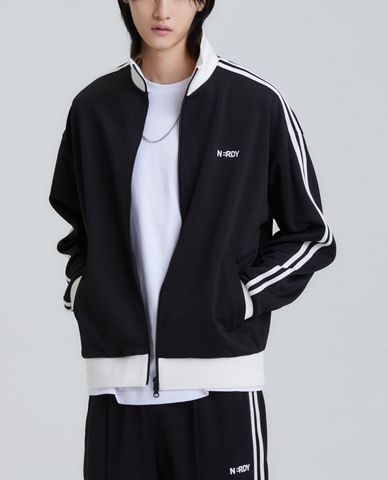  NERDY - Áo khoác thể thao unisex cổ trụ tay dài Classic Ny Track 