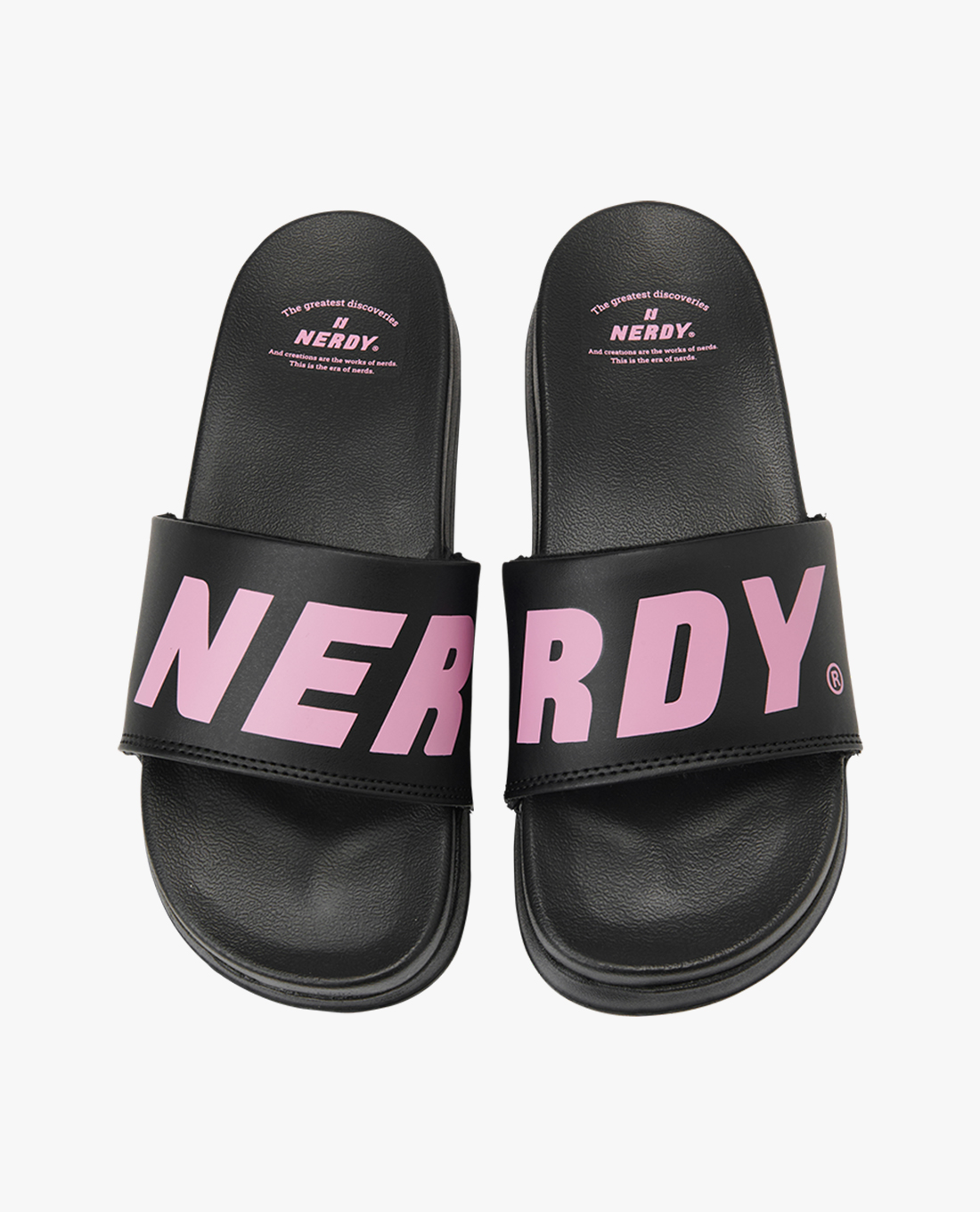 NERDY - Dép quai ngang unisex bản rộng Big Logo