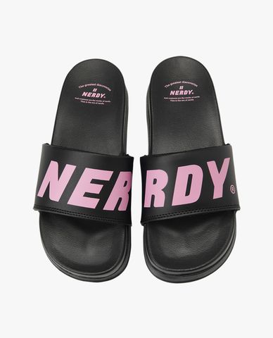  NERDY - Dép quai ngang unisex bản rộng Big Logo 