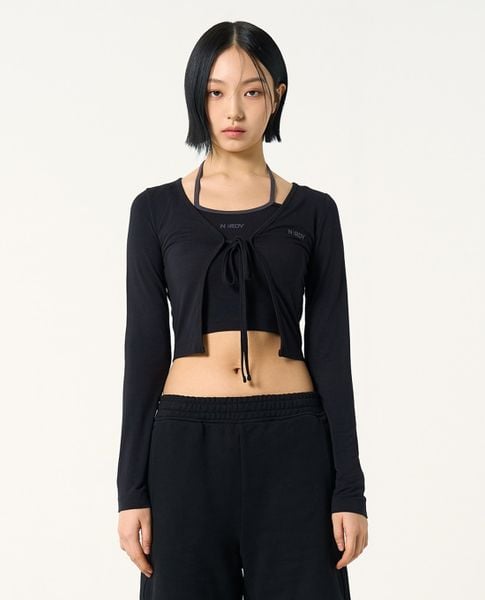  NERDY - Áo croptop nữ tay dài Two Piece 