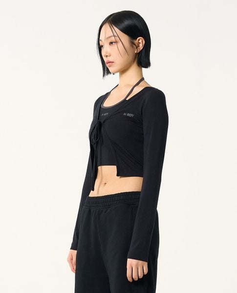  NERDY - Áo croptop nữ tay dài Two Piece 
