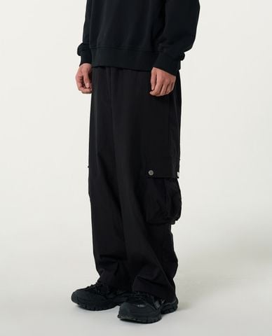  NERDY - Quần dài unisex ống rộng lưng thun Out Pocket Basic 