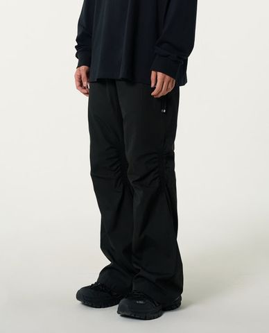  NERDY - Quần dài ống rộng unisex lưng thun Shirring Woven 