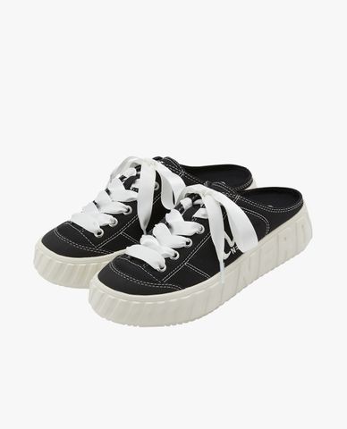  NERDY - Giày mules nữ đế bệt thắt dây Ballerina 