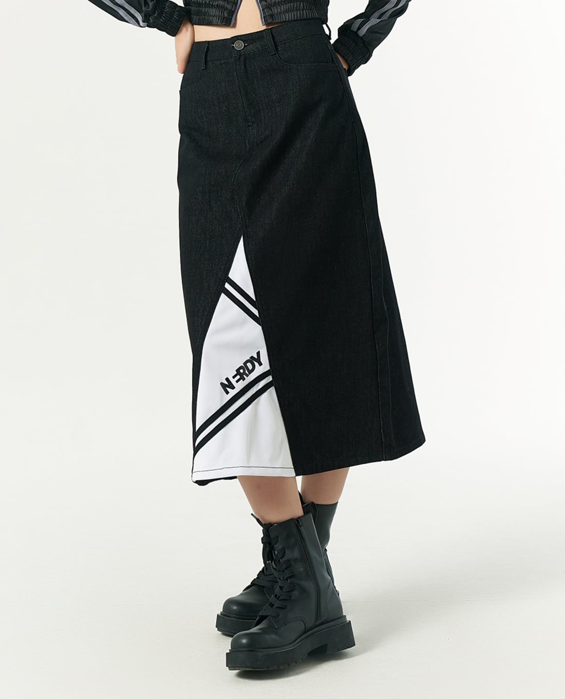 NERDY - Chân váy chữ A midi NY Track Mix Column