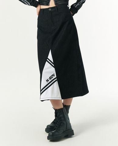  NERDY - Chân váy chữ A midi NY Track Mix Column 