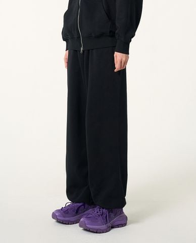  NERDY - Quần dài unisex ống rộng lưng thun Vertical Logo 