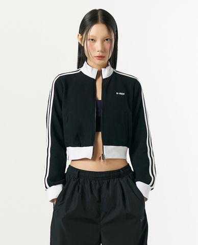  NERDY - Áo khoác croptop nữ cổ trụ tay dài Classic NY 