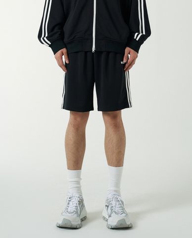  NERDY - Quần short unisex ống rộng lưng thun NY Minimal 