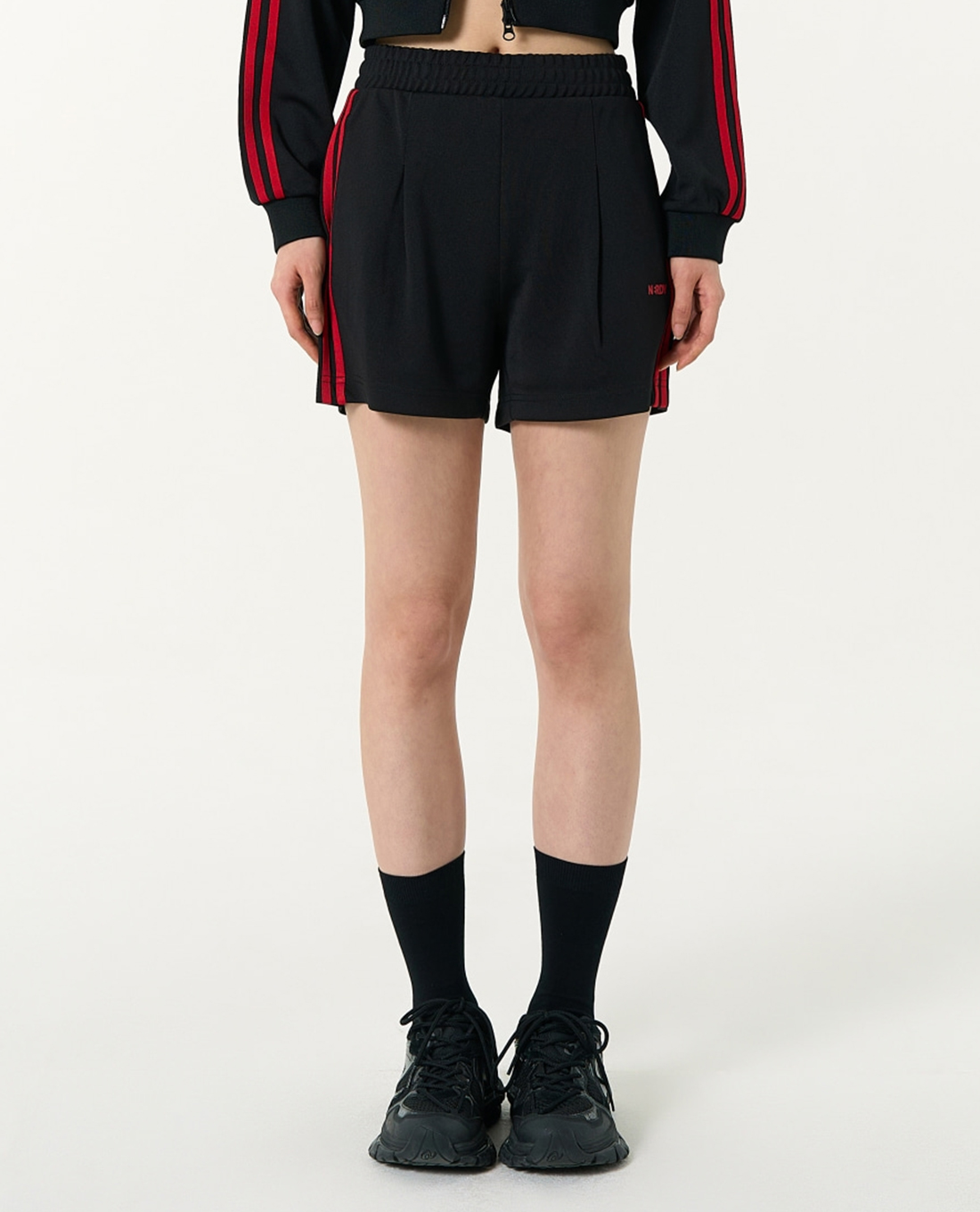 NERDY - Quần shorts ngắn nữ lưng thun NY