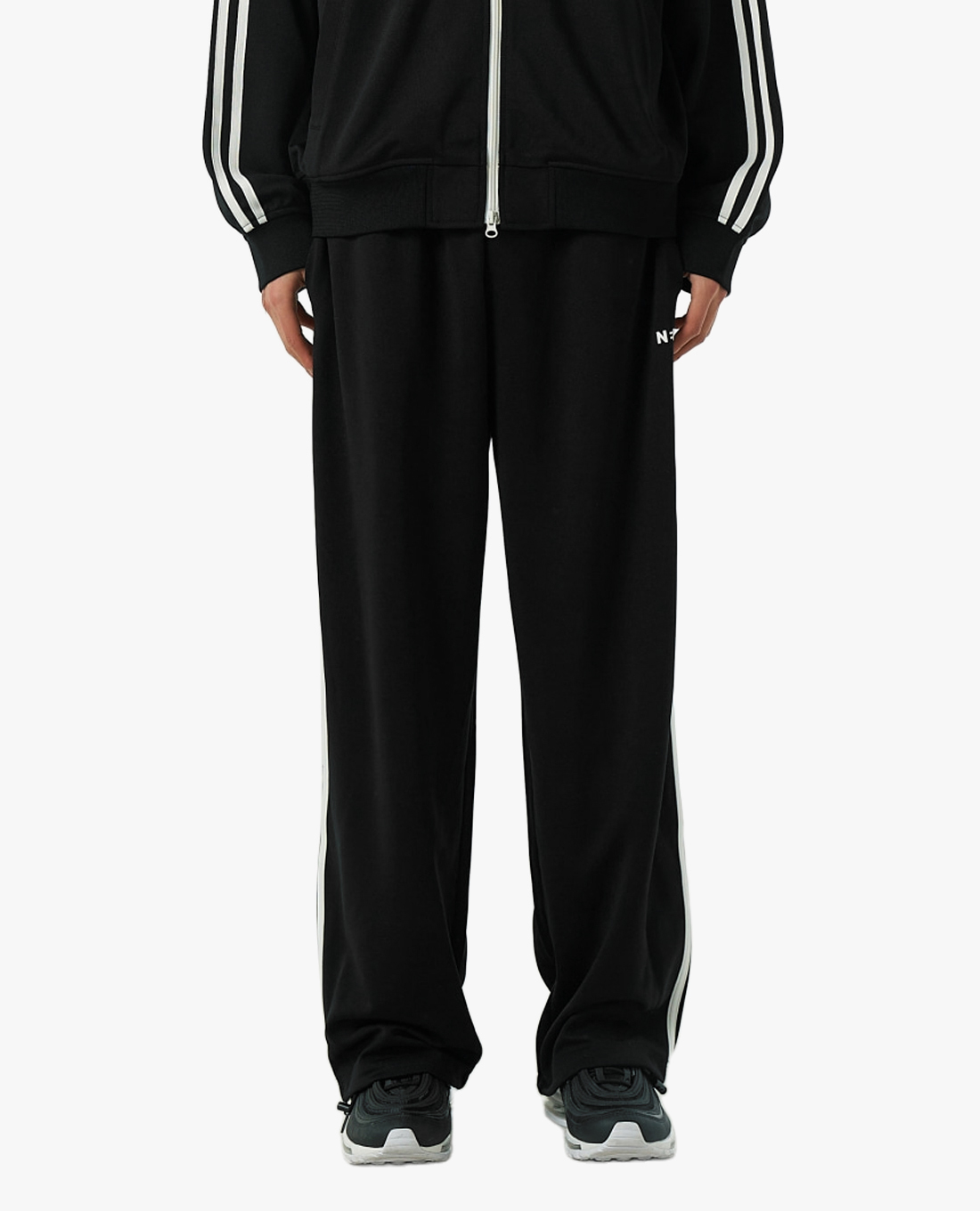 NERDY - Quần dài unisex ống rộng lưng thun NY Minimal Track