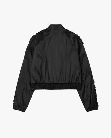  NERDY - Áo khoác thể thao nữ cổ trụ tay dài Satin Track 