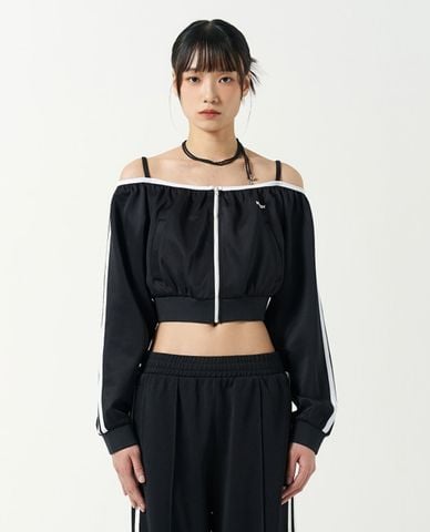  NERDY - Áo khoác croptop nữ hở vai NY 
