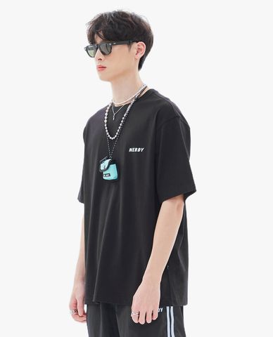  NERDY - Áo thun unisex cổ tròn tay ngắn Essential 