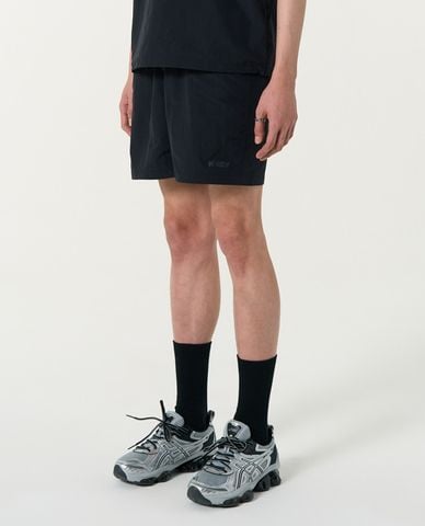  NERDY - Quần shorts unisex ống rộng lưng thun Woven Basic Half 